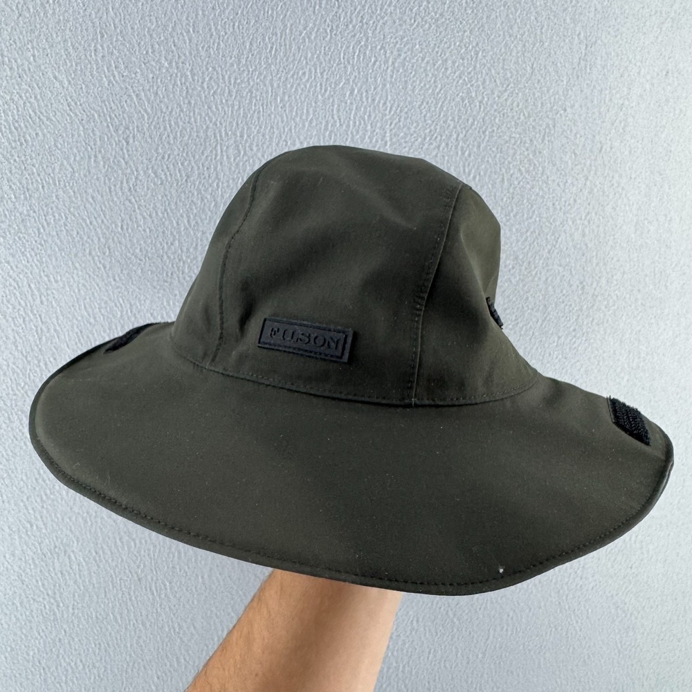 Filson Skagit Rain Hat Peat Large Bucket Boonie Hat Nylon Fishing $75 NEW NWT